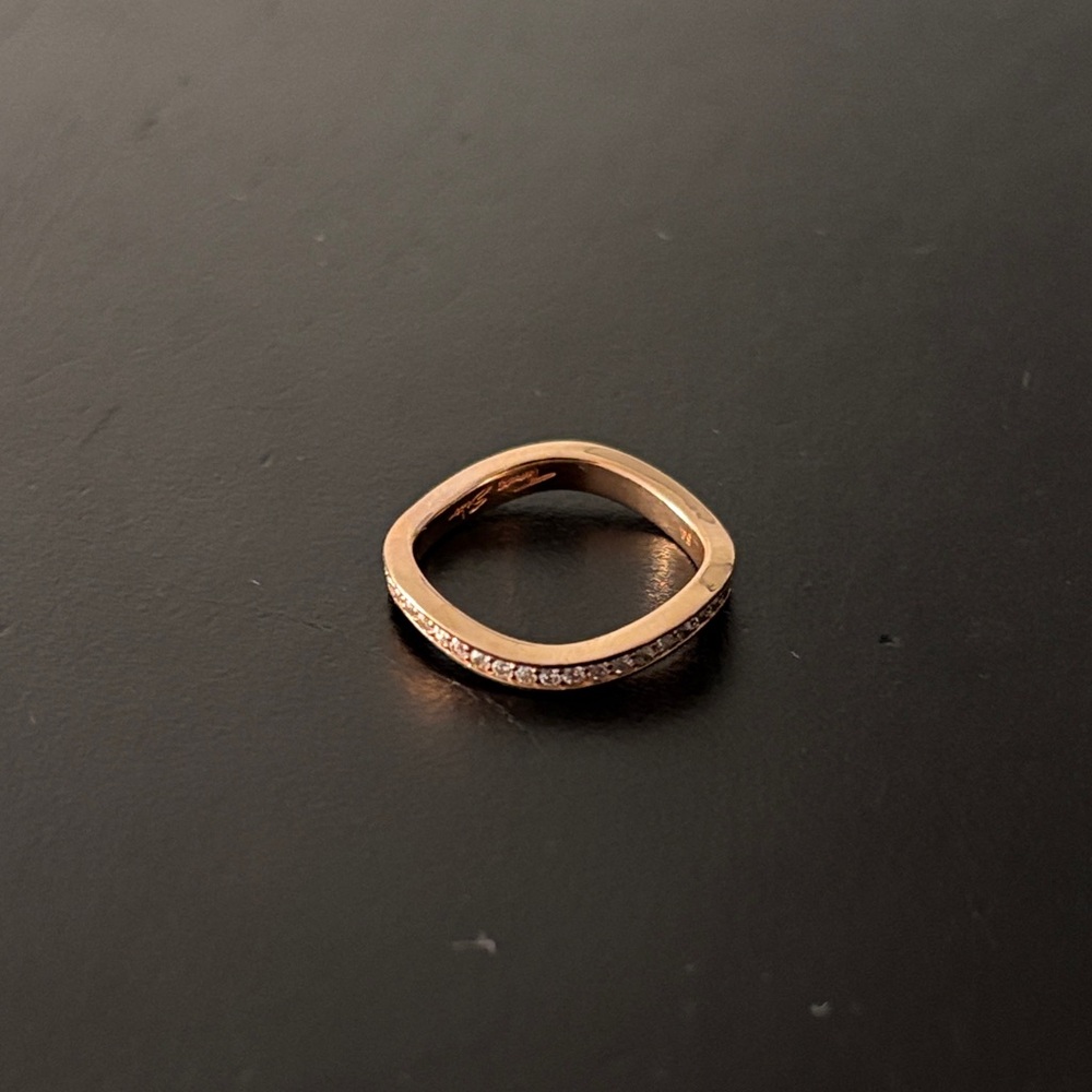 Thomas Sabo Rose Gold Swirl Ring with Diamonds